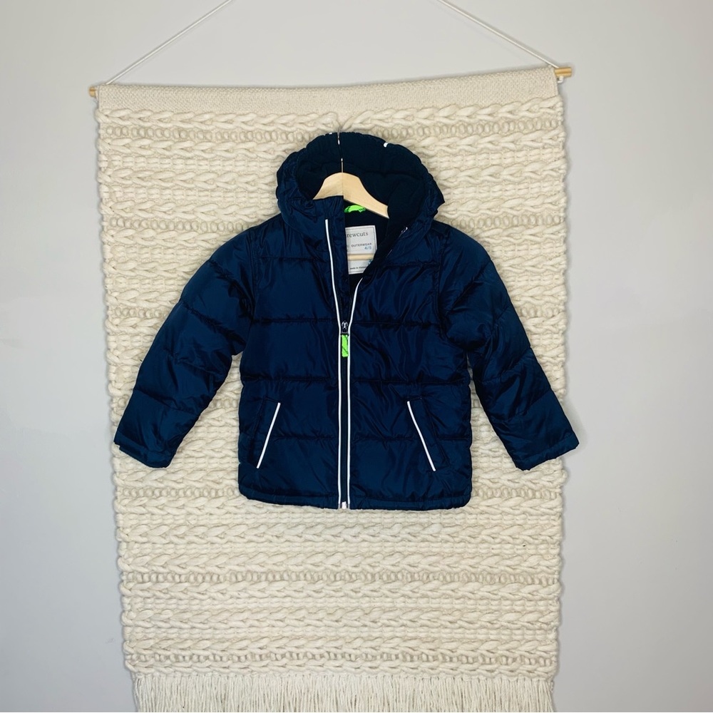 Crewcuts Navy Blue Puffer Winter Jacket